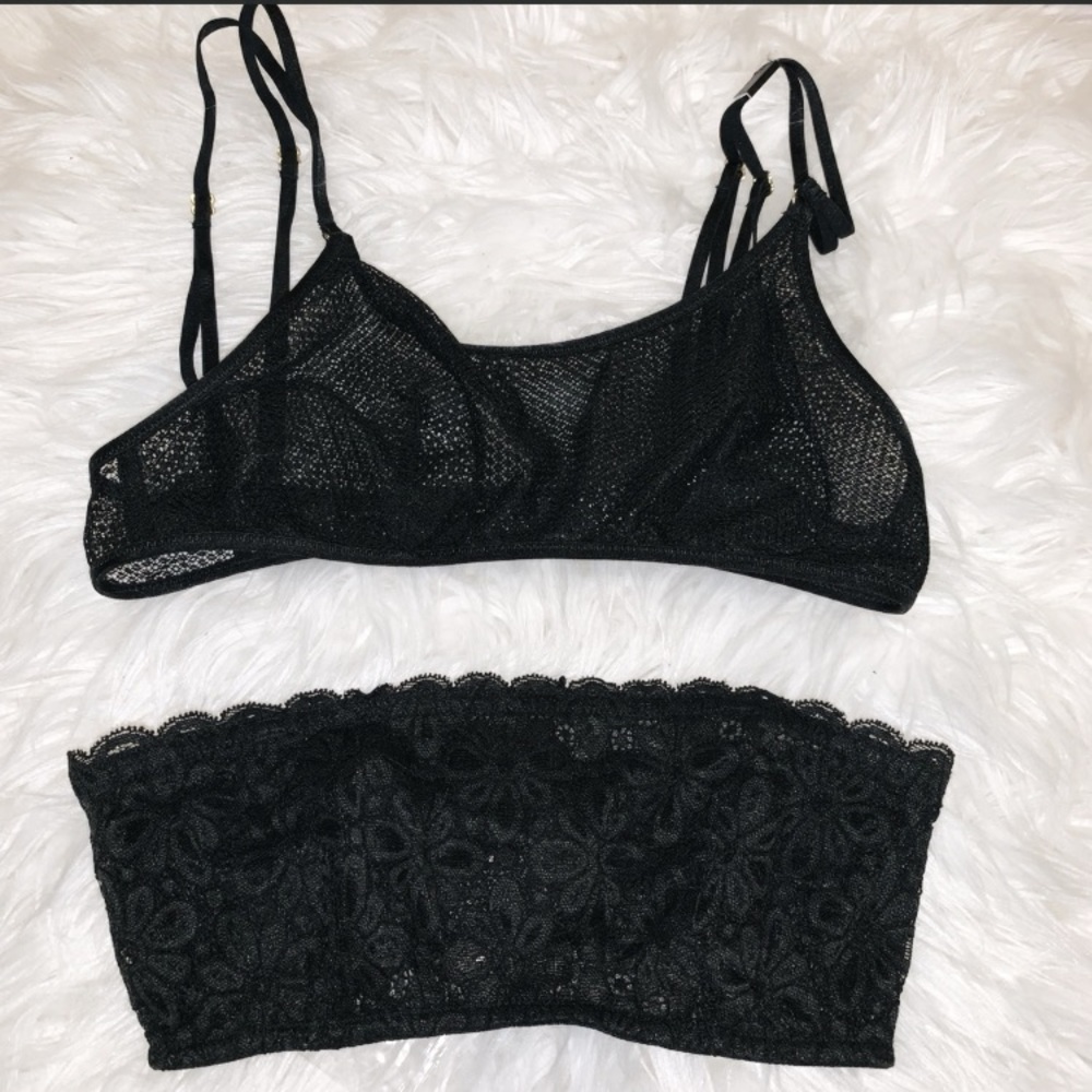 Victoria’s Secret Black Bralette Bundle XS